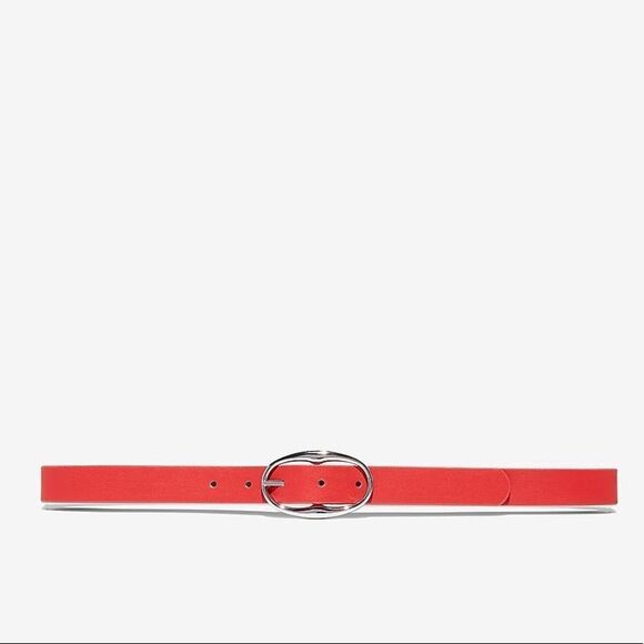 Express Red & Black Reversible Oval Buckle Belt- M - Picture 1 of 14